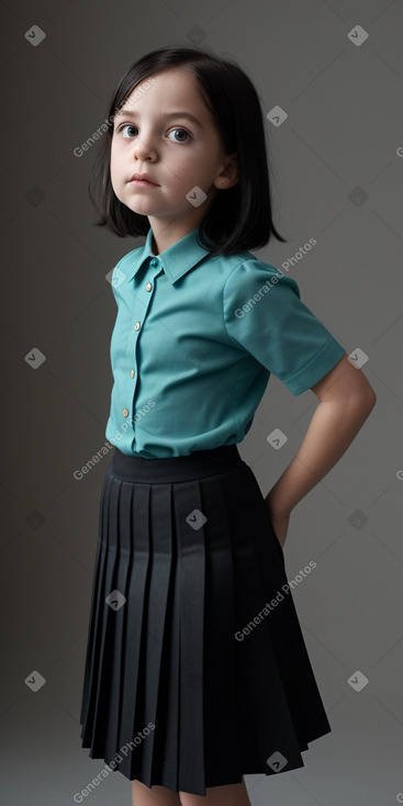 Swedish child girl with  black hair