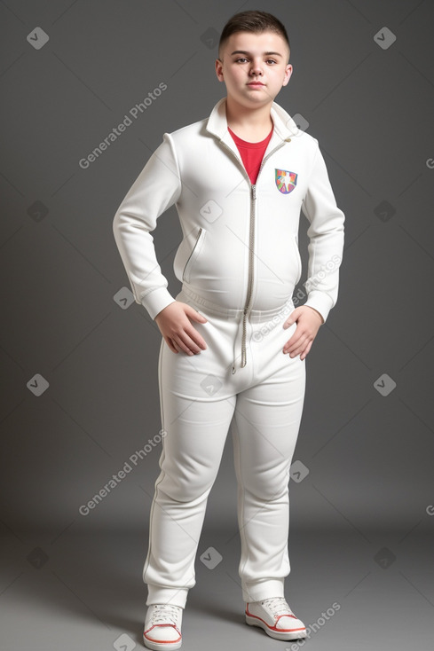 Serbian teenager boy with  white hair