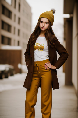 Bulgarian teenager girl with  brown hair