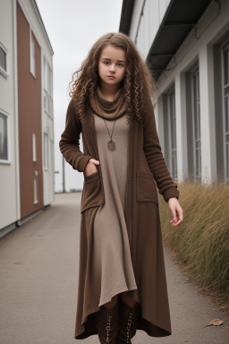 Norwegian teenager girl with  brown hair