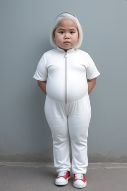 Indonesian child girl with  white hair