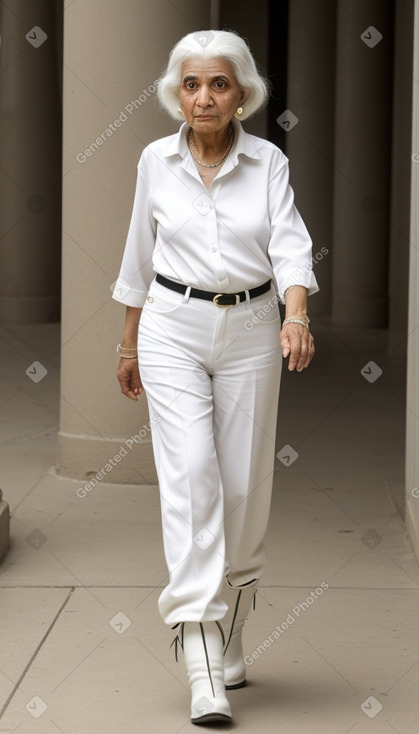 Egyptian elderly female with  white hair