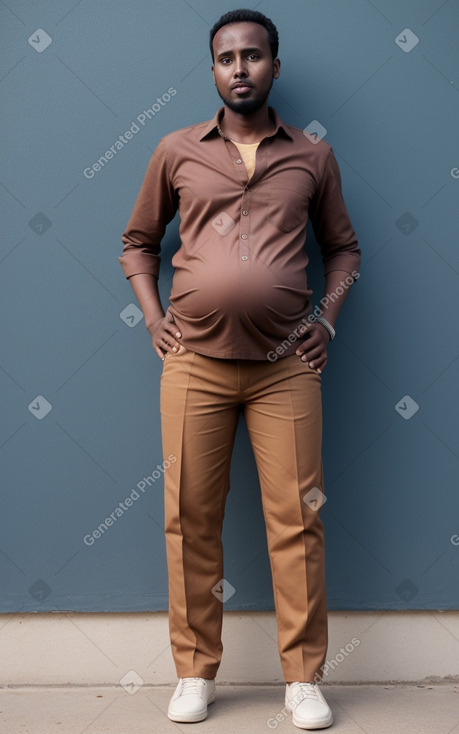 Somali adult male with  brown hair