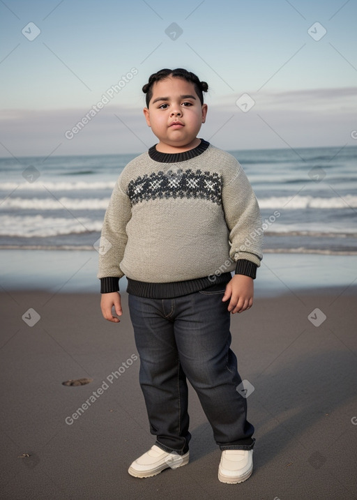 Hispanic child boy with  black hair