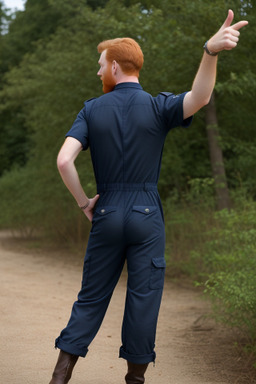 Caucasian adult male with  ginger hair