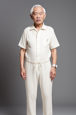 Singaporean elderly male with  white hair