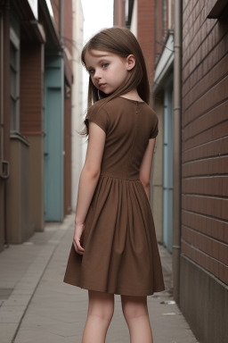 Belarusian child girl with  brown hair