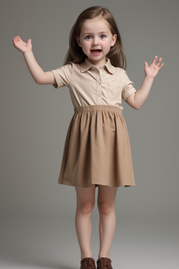 Caucasian infant girl with  brown hair