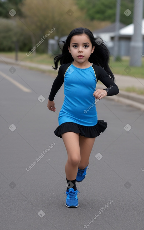 Hispanic child female with  black hair