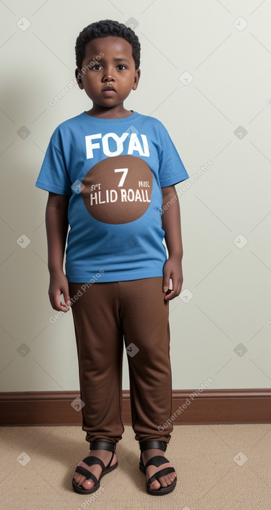 Somali child boy with  brown hair