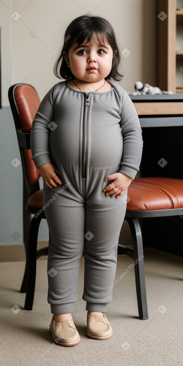 Turkish infant girl with  gray hair