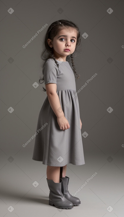 Iranian infant girl with  gray hair