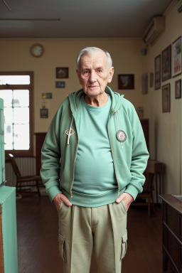 Polish elderly male with  brown hair