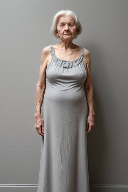 Latvian elderly female with  gray hair