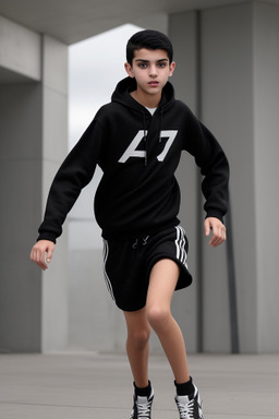 Algerian teenager boy with  black hair