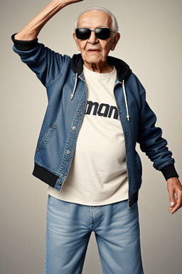 Algerian elderly male with  black hair