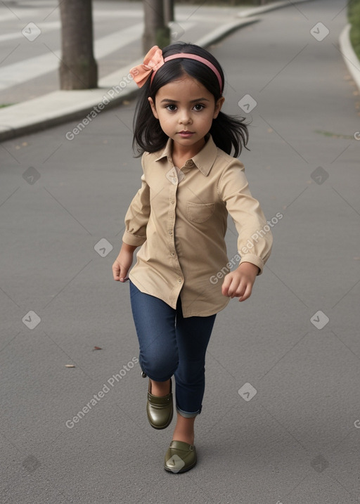 Child female with  black hair