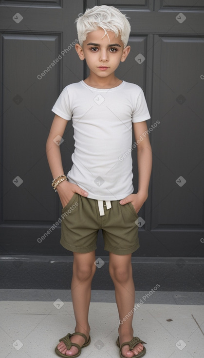 Iraqi child boy with  white hair