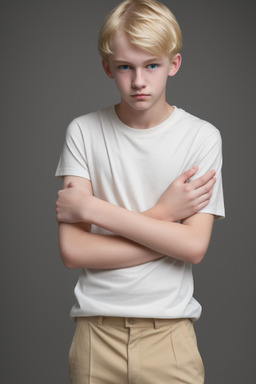 Teenager boy with  blonde hair