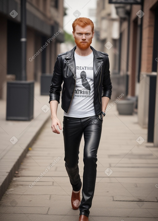 Romanian adult male with  ginger hair