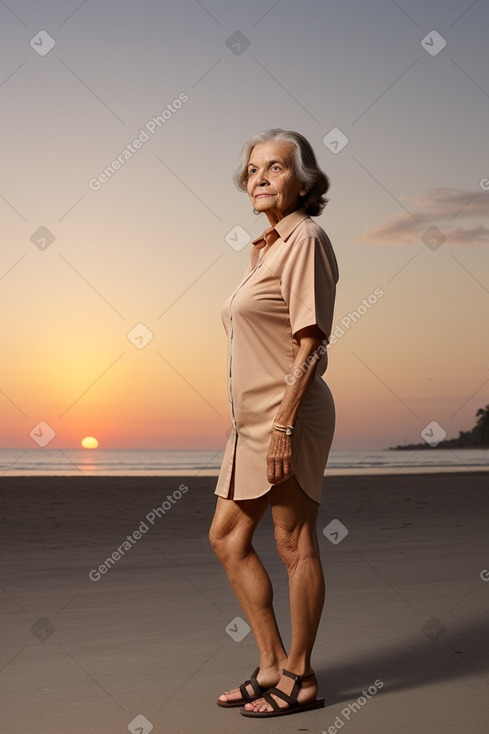 Brazilian elderly female with  brown hair