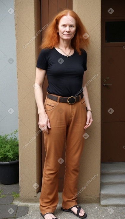 Swedish 45 years female with  ginger hair