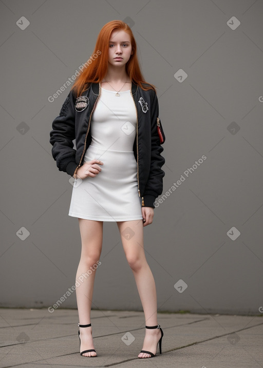 Estonian teenager girl with  ginger hair