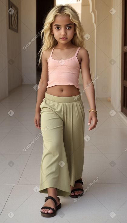 Saudi arabian child girl with  blonde hair