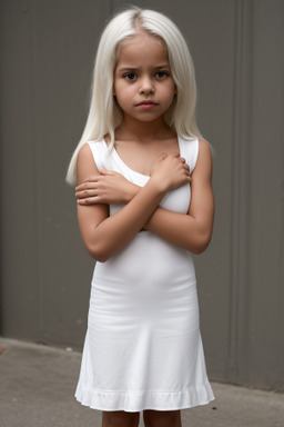 Honduran child girl with  white hair