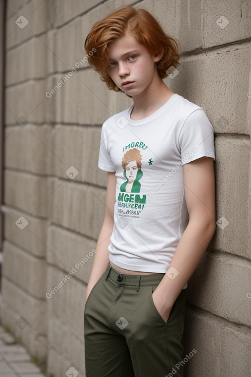 Hungarian teenager boy with  ginger hair