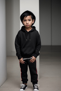 Indonesian child boy with  black hair