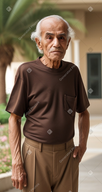 Saudi arabian elderly male with  brown hair