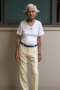 Sri lankan elderly non-binary with  blonde hair