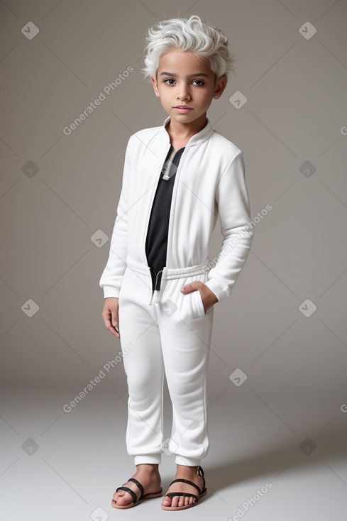 Moroccan child boy with  white hair