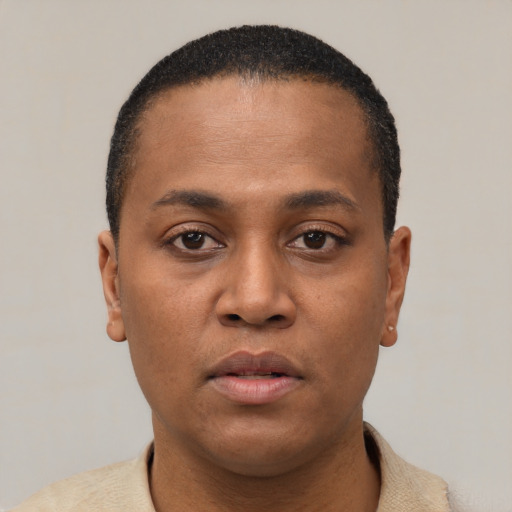 Neutral latino young-adult male with short  brown hair and brown eyes