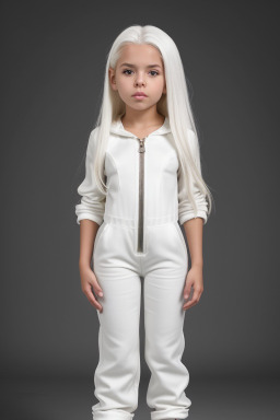 Venezuelan child girl with  white hair