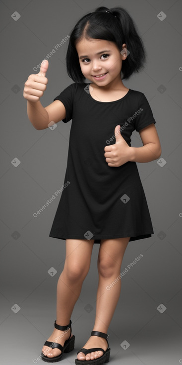 Bolivian infant girl with  black hair