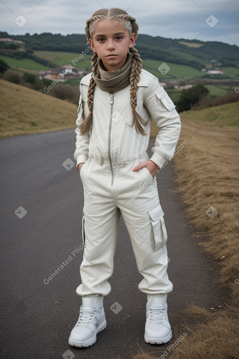 Italian child boy with  white hair