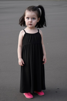 Icelandic infant girl with  black hair