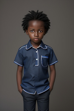 Senegalese child boy with  black hair