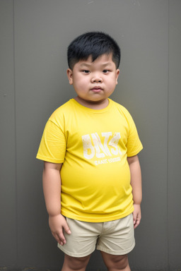 Singaporean child boy with  blonde hair