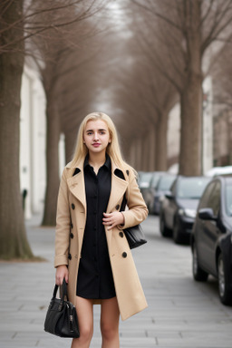 Albanian young adult female with  blonde hair