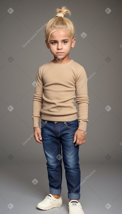 Libyan child boy with  blonde hair