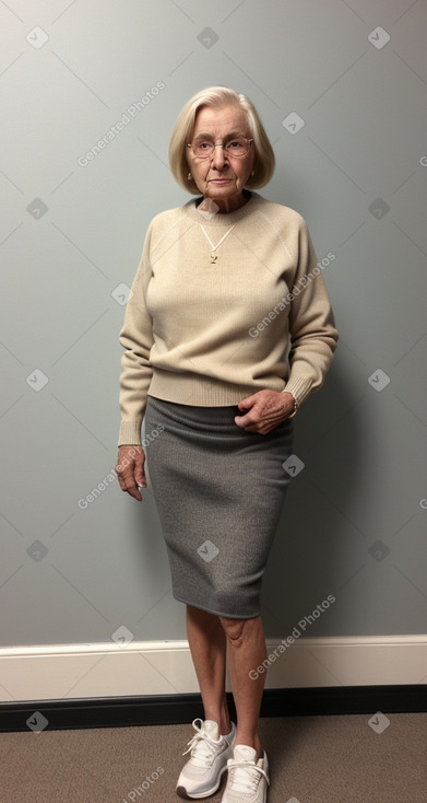 Canadian elderly female with  blonde hair