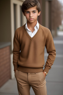 Teenager boy with  brown hair