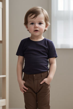 Norwegian infant boy with  brown hair