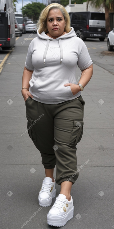 Puerto rican middle-aged female with  blonde hair