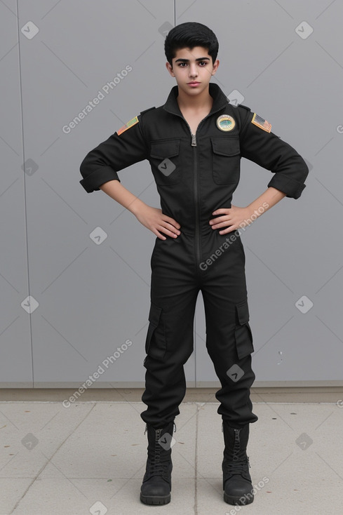 Iraqi teenager boy with  black hair