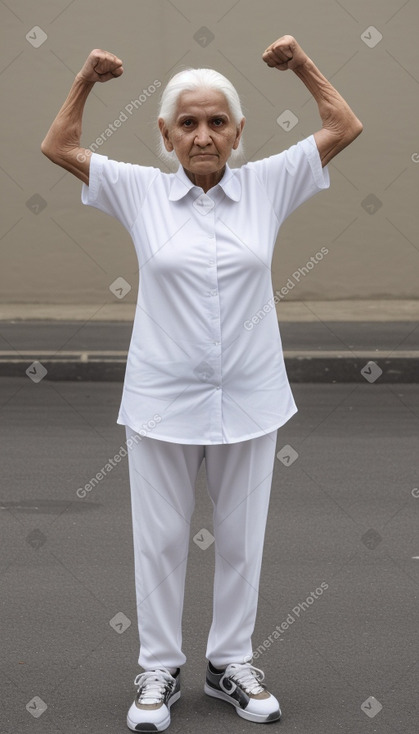 Omani elderly female with  white hair