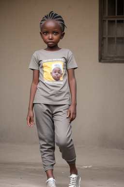 Tanzanian child girl with  gray hair